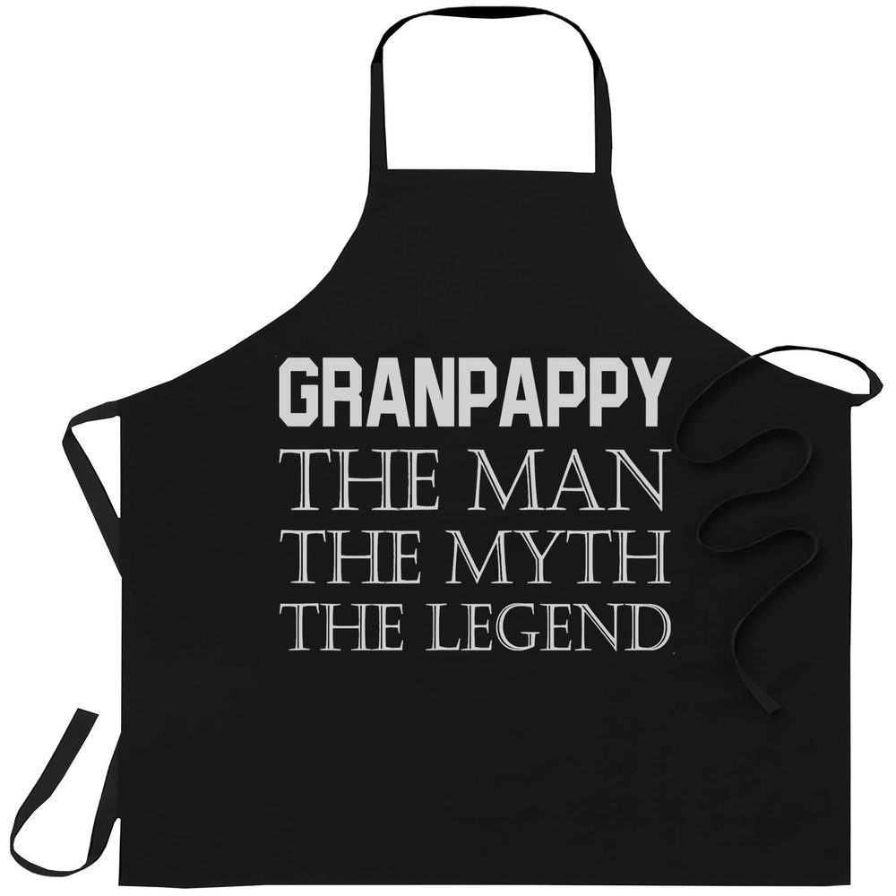 Grandfather Chef Apron Father for Men Women - Granpappy The Man Myth Legend T-Shirt Granpappy Grandpa Gift Funny Kitchen Aprons - Grill Cook Apron 1 Size Fits All