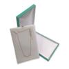 N'icePackaging 1 Qty - Teal Blue faux leatherette Necklace Jewelry Box w/matching packer box view 1