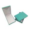 N'icePackaging 1 Qty - Teal Blue faux leatherette Necklace Jewelry Box w/matching packer box view 2