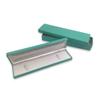 1 Qty - Teal Blue faux leatherette Single Ring Jewelry Box w/ matching packer box view 1