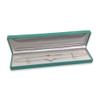 1 Qty - Teal Blue faux leatherette Single Ring Jewelry Box w/ matching packer box view 3