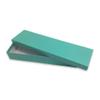 1 Qty - Teal Blue faux leatherette Single Ring Jewelry Box w/ matching packer box view 4