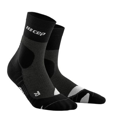 CEP Merino Wool Hiking Mid-Cut Socks, Stonegrey/Grey, Men, V (XL)