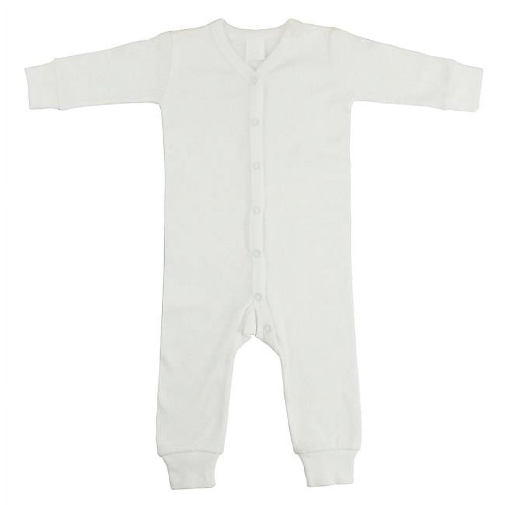 212 Main Interlock Union Suit Long Johns, White - Small
