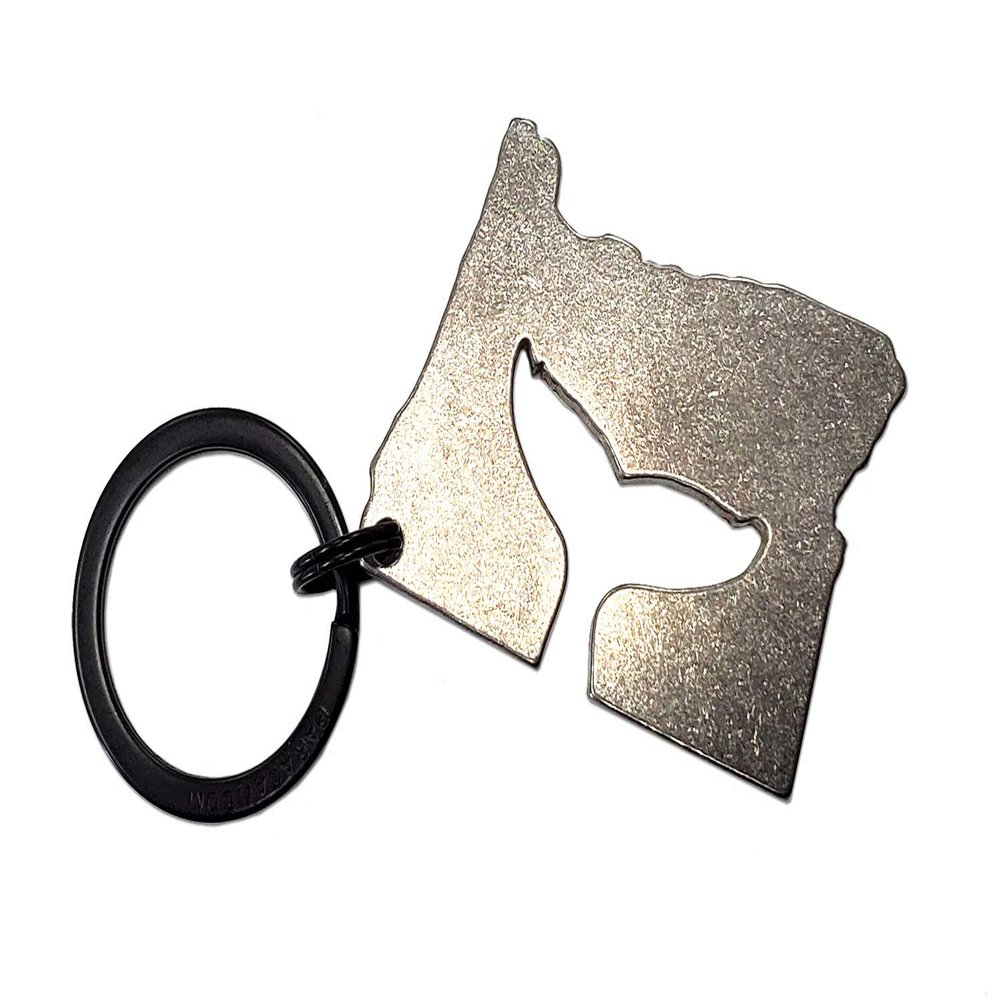 SQUATCH METALWORKS Oregon Whale Tail KEYCHAIN charm MADE IN USA