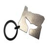 SQUATCH METALWORKS Oregon Whale Tail KEYCHAIN charm MADE IN USA view 1