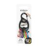 Nite Ize KeyRack and S-Biner - Stainless Steel Key Holder for Car, House & Other Keys - Key Chain with 6 Colorful S-Biners - Hiking Gear & Essentials - Black view 1