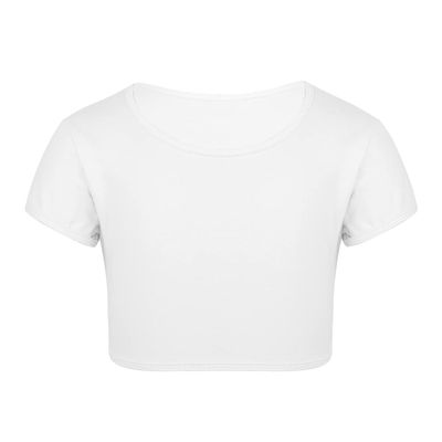 VernLan Big Girls Cap Sleeve Athletic Shirts Crop Tops for Active/Sports/Gymnastics/Dance wear Tank Top T Shirt Ivory 14