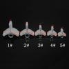 100 Pieces Fishing Hook Bonnets Fishing Treble Hooks Protector Fishing Hook Safety Cover Treble Hook Safety Holder Covers Fishing Treble Hook Cover Hook Safety Cap Protector(5 Sizes, White) view 2