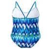Kaerm Kids Girls One-Piece Spaghetti Straps Monokini Floral Print V Neck Beach Bikini Swimwear Bathing Suits Lake_Blue 3-4 Years view 2