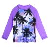 TFJH E 2PCS Girls Swimsuits Long Sleeve Rashguard Sunsuits Beachwear UV 50+ 8-9yt Long Purple Tree 10A view 2