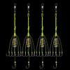 Dyxssm Fishing Feeder Carp Fishing Hooks with Fishing Spring Carp Feeder (Pack of 4) (Green, 6#) view 1