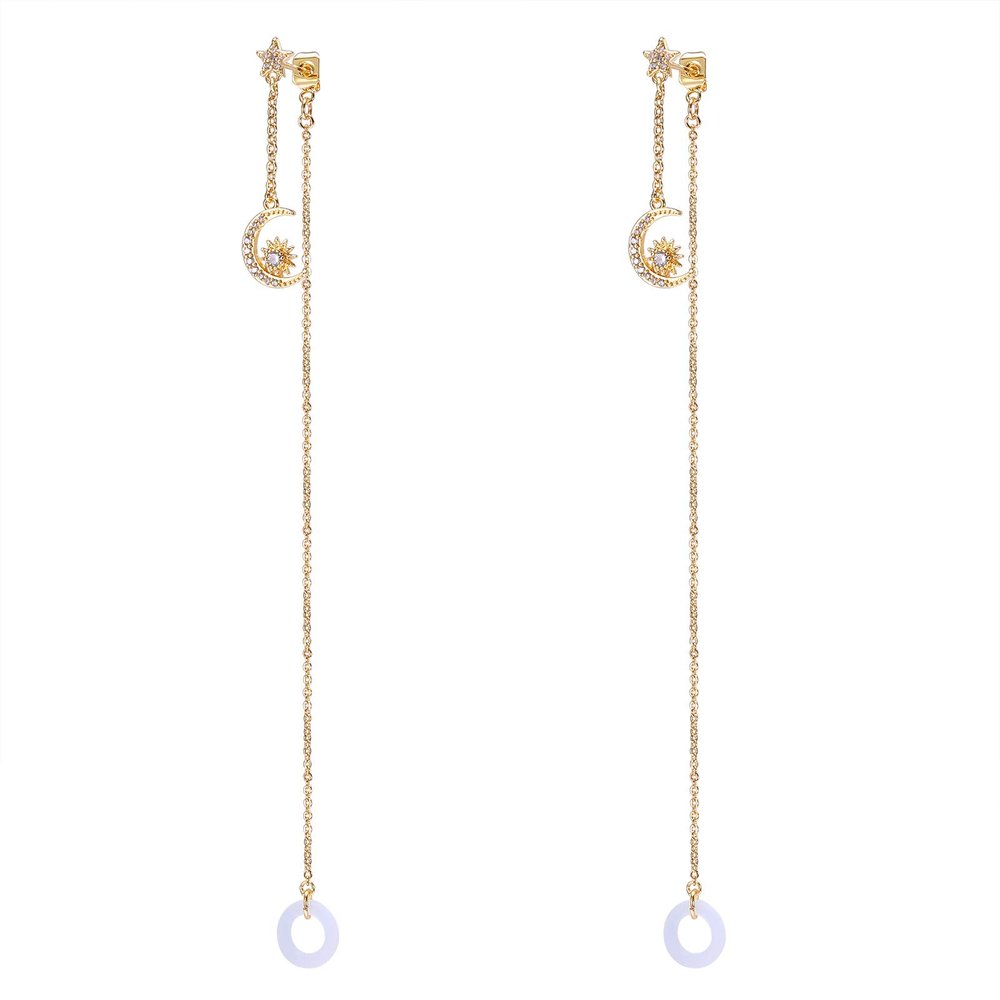 AOEDEJ Anti-Lost Holder Earrings 14K Gold Plated Dangle Earring Wireless Earphone Holder Strap Compatible