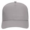Ashen Fane Cotton Blend Twill 5 Panel Pro Style Mid Profile Mesh Back Trucker Hat, Gray view 2