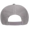 Ashen Fane Cotton Blend Twill 5 Panel Pro Style Mid Profile Mesh Back Trucker Hat, Gray view 3