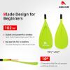 Abahub SUP Paddles - 3 Piece Adjustable Stand up Paddle - Lightweight Oar for Paddleboard, Adjustable Aluminum Alloy PU Coated Shaft 68" - 84", Green Plastic Nylon Blade view 2