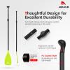 Abahub SUP Paddles - 3 Piece Adjustable Stand up Paddle - Lightweight Oar for Paddleboard, Adjustable Aluminum Alloy PU Coated Shaft 68" - 84", Green Plastic Nylon Blade view 3