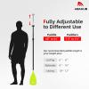 Abahub SUP Paddles - 3 Piece Adjustable Stand up Paddle - Lightweight Oar for Paddleboard, Adjustable Aluminum Alloy PU Coated Shaft 68" - 84", Green Plastic Nylon Blade view 4