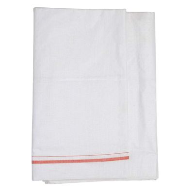 Decorative Cotton Dhoti Dhoti's Veshti Full Length Men's Ethnic Wear Single Piece Indian traditional Fancy Dhoti with Border for Festival New year gifts Decor Housewarming Pooja(White)(Size:-2 Meter)