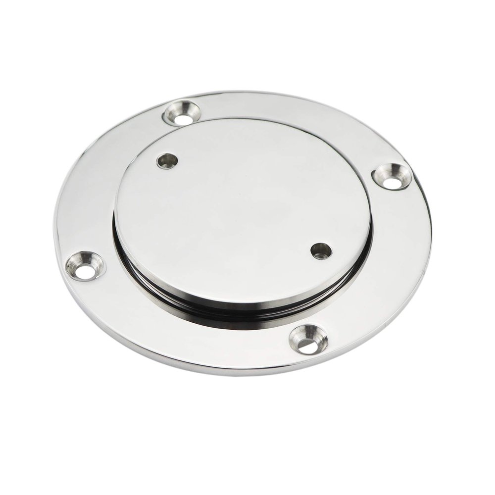 keehui Marine 316 Stainless Steel 4inch Inspection Deck Plate W/Screws for Boat