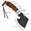 Dessi D2 Steel Blade Axe Hatchet Gut Hook Tomahawk Hunting Knife Camping Hiking Damascus SM73 view 3