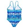 Kaerm Kids Girls One-Piece Spaghetti Straps Monokini Floral Print V Neck Beach Bikini Swimwear Bathing Suits Lake_Blue 2-3 Years view 4