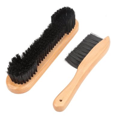 Pwshymi 2pcs Billiard Table Brush Cleaner Kit Wooden Billiards Pool Table and Rail Brush Set Rail Wood Handle Snooker Brushes Cleaningbrush