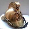 Antique Medieval Vintage Fireman Firefighter Standard Brown Helmet Replica view 1