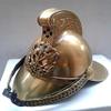 Antique Medieval Vintage Fireman Firefighter Standard Brown Helmet Replica view 2