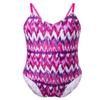Hansber Kids Girls Tie Dye Swimwear One Piece Boho Printed Tankini Leotard Swimsuit Cami Beachwear Rose_Red 4 view 1