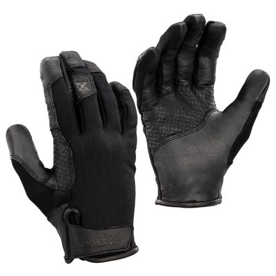 Vertx COF Tactical Gloves, Breathable Shooting Glove, Hunting Survival Outdoor Gear, Touch Screen Compatible, Leather Palm and Trigger Guard Pad, It's Black - Medium