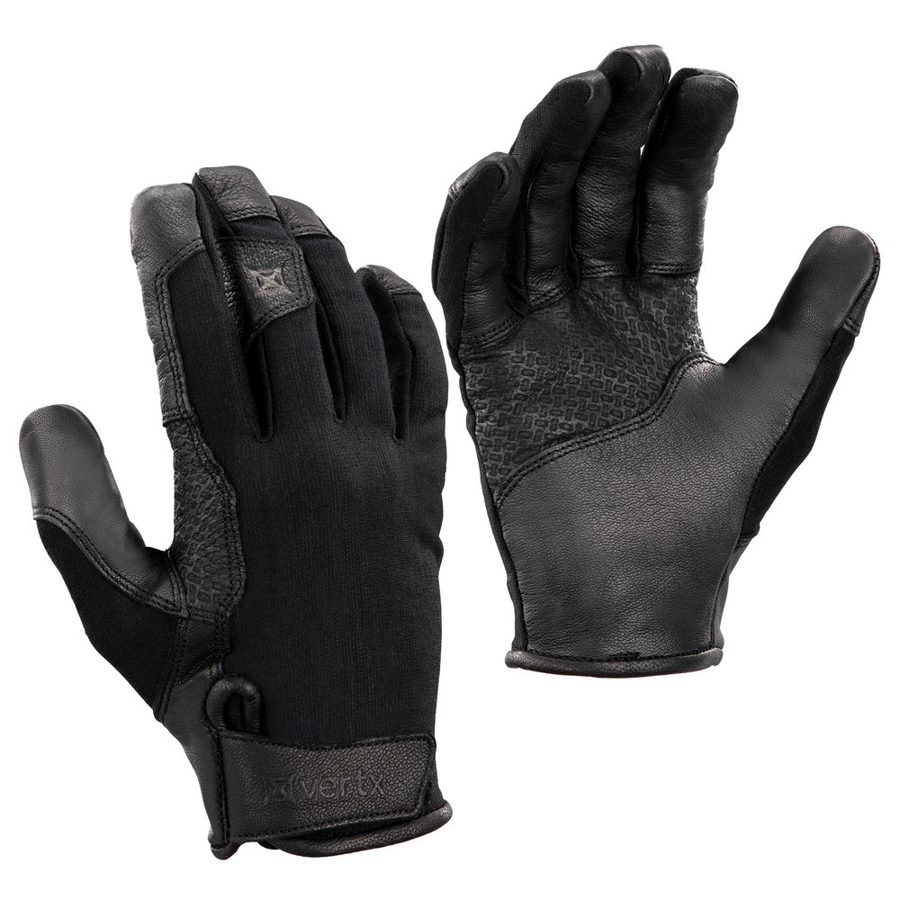 Vertx COF Tactical Gloves, Breathable Shooting Glove, Hunting Survival Outdoor Gear, Touch Screen Compatible, Leather Palm and Trigger Guard Pad, It's Black - Medium