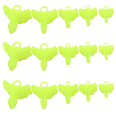 100 Pieces Fishing Hook Bonnets Fishing Treble Hooks Protector Fishing Hook Safety Cover Treble Hook Safety Holder Covers Fishing Treble Hook Cover Hook Safety Cap Protector(5 Sizes, Yellow)