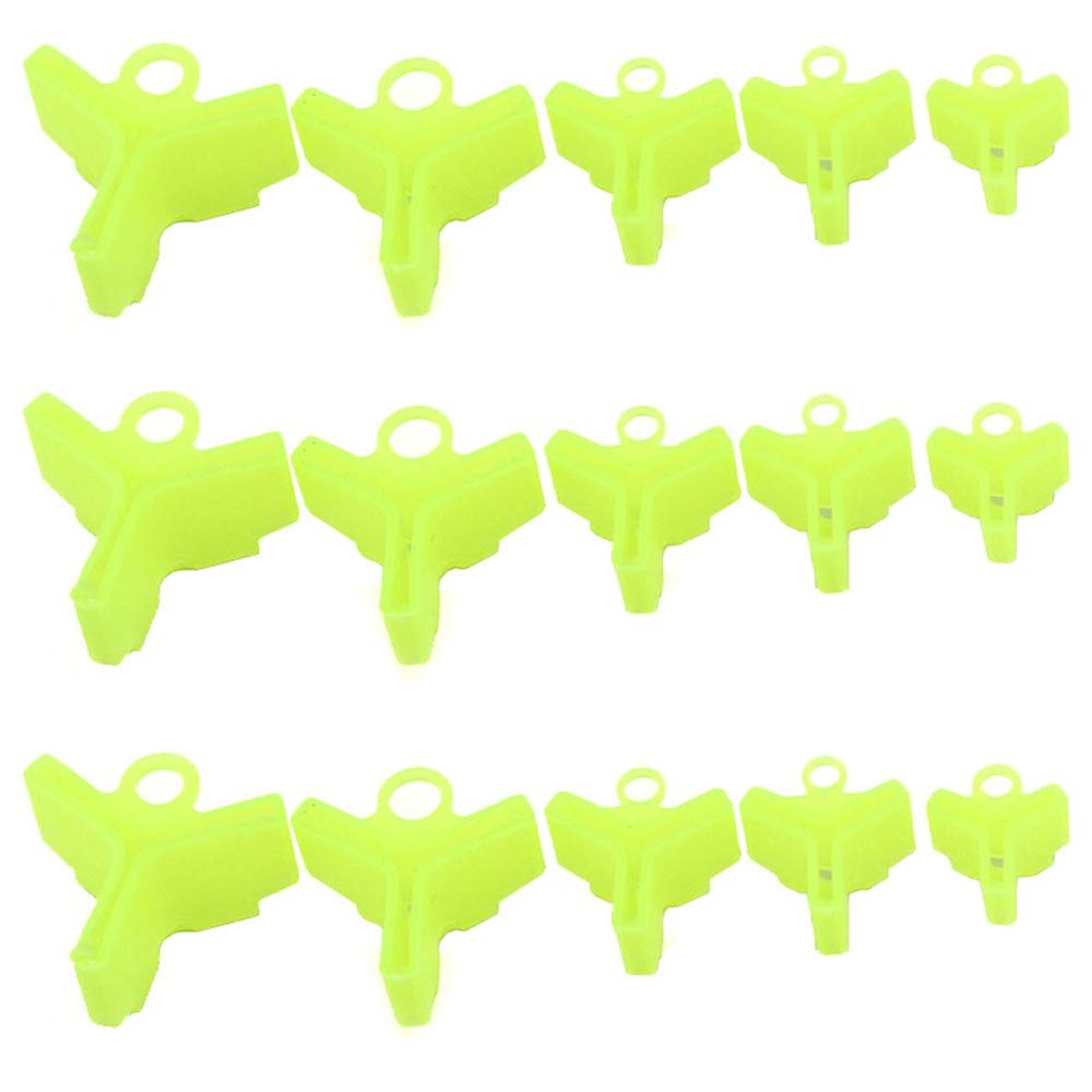 100 Pieces Fishing Hook Bonnets Fishing Treble Hooks Protector Fishing Hook Safety Cover Treble Hook Safety Holder Covers Fishing Treble Hook Cover Hook Safety Cap Protector(5 Sizes, Yellow)