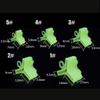 100 Pieces Fishing Hook Bonnets Fishing Treble Hooks Protector Fishing Hook Safety Cover Treble Hook Safety Holder Covers Fishing Treble Hook Cover Hook Safety Cap Protector(5 Sizes, Yellow) view 2