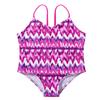 Kaerm Kids Girls One-Piece Spaghetti Straps Monokini Floral Print V Neck Beach Bikini Swimwear Bathing Suits Rose_Red 2-3 Years view 3