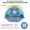ALPHA CAMP Instant Beach Sunshade Pop Up Sun Shelter Tent, UV Protection with 3 Ventilating Windows, Extended Zippered Porch Included view 2