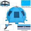 ALPHA CAMP Instant Beach Sunshade Pop Up Sun Shelter Tent, UV Protection with 3 Ventilating Windows, Extended Zippered Porch Included view 3