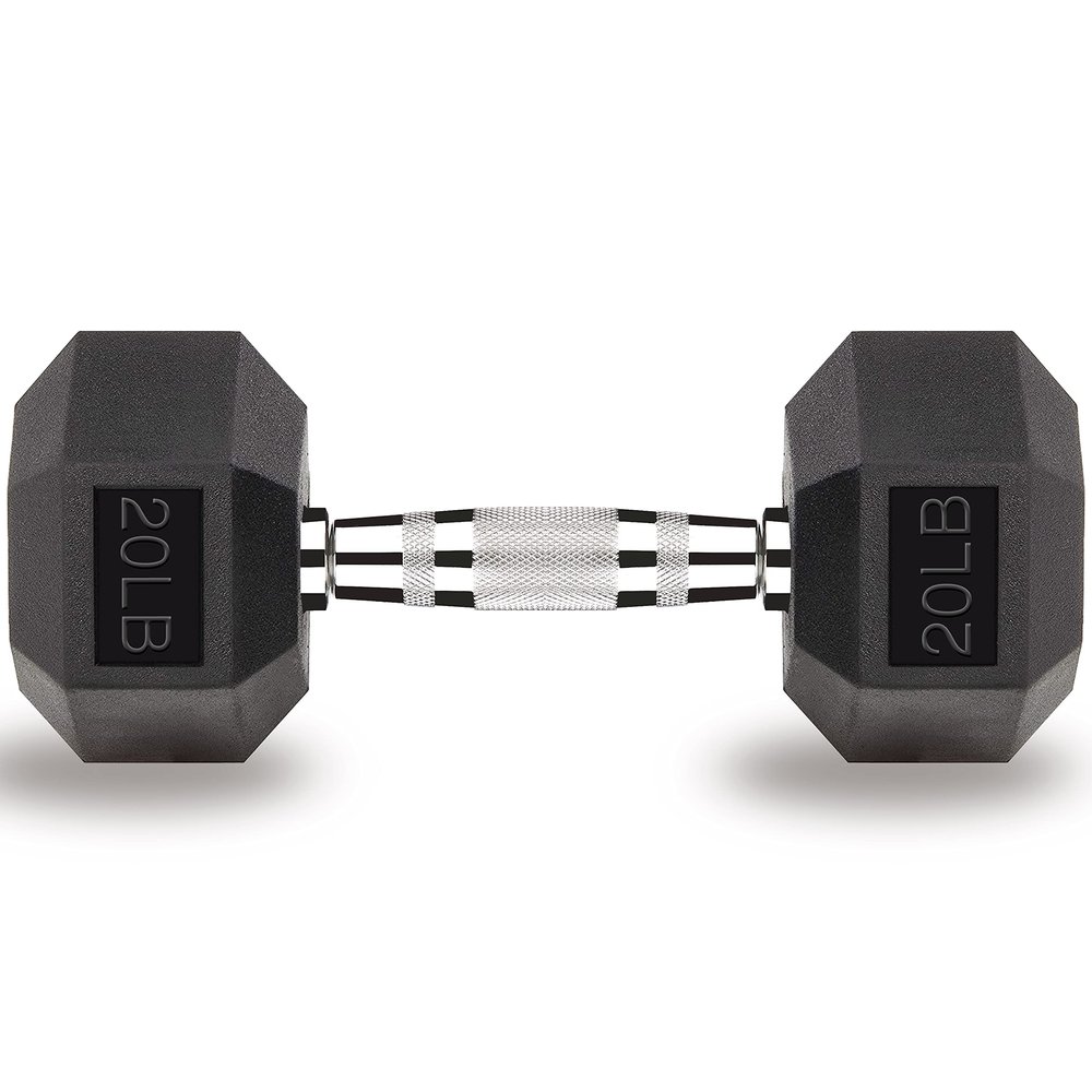 Gymnastics power 20 LB Hex Dumbbell Exercise & Fitness Weights Dumbbells for Women & Men 20 Pound Free Weight