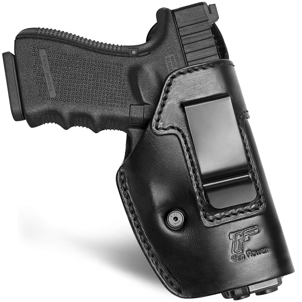 Full Grain Leather IWB Holster Compatible with Glock 17/19/19X/43X, Ruger RXM, Taurus G2C/G3C, Sig P365/P365X/P320/M18/M17, M&P9 Shield Plus,Hellcat & Other Full Size Compact Subcompact Pocket Handgun