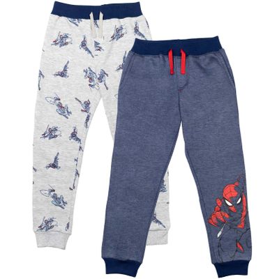 Marvel Spider-Man Little Boys 2 Pack Pants Blue/Grey 7-8