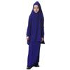 LoveinDIY Islamic Girl's -Piece Prayer Dress Abaya Set for Hajj, Multicolor, Blue XL view 1