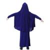 LoveinDIY Islamic Girl's -Piece Prayer Dress Abaya Set for Hajj, Multicolor, Blue XL view 3