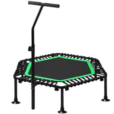 TXTC Trampoline Rebounder for Adults Kids,40 Inch Fitness Trampoline with Adjustable Handle Bar,Silent Trampoline for Indoor and Workout Exercise,Max Load 600Lbs (Color : B, Size : 45inch)