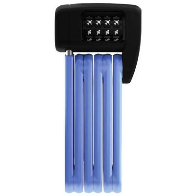 ABUS Kids Folding Lock Bordo Lite Mini 6055C/60 Symbols - Bicycle Lock with Symbol Code - ABUS Security Level 7-60 cm - Blue