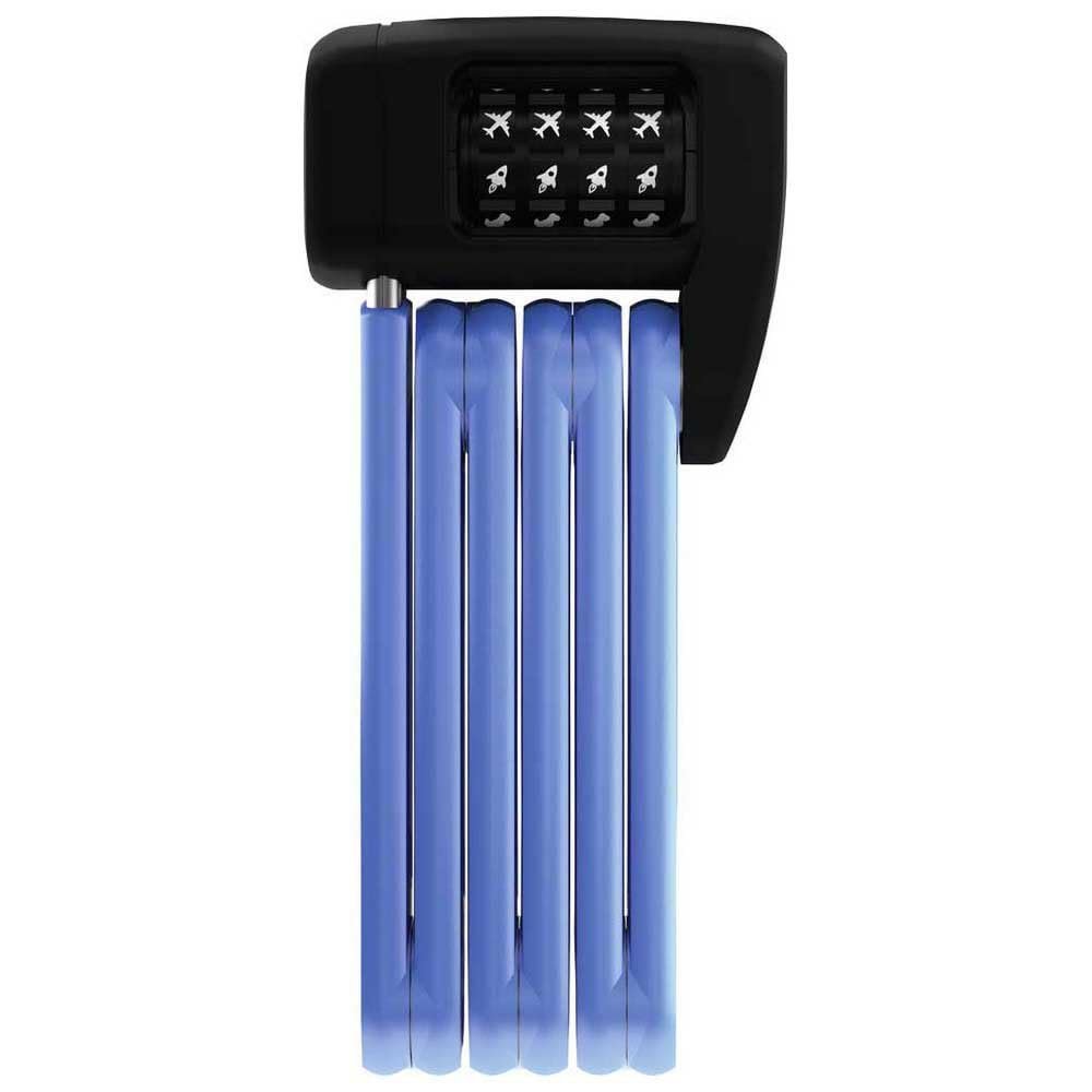 ABUS Kids Folding Lock Bordo Lite Mini 6055C/60 Symbols - Bicycle Lock with Symbol Code - ABUS Security Level 7-60 cm - Blue