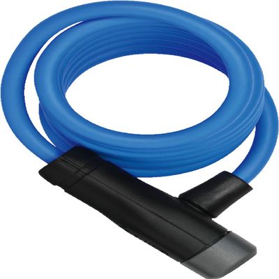 ABUS Star 4508K/150 Spiral Cable Lock - Bicycle Lock Made of 8 mm Thick Coiled Cable - ABUS Security Level 2 - Blue