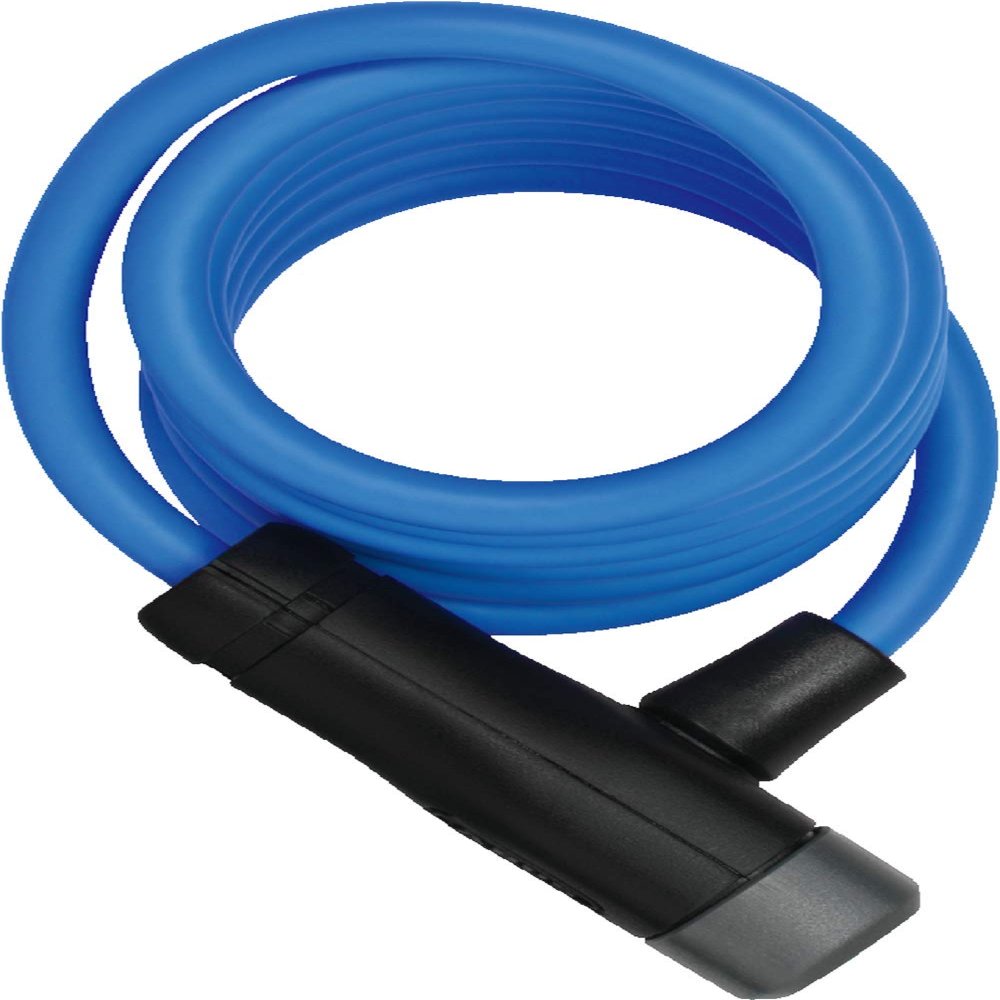 ABUS Star 4508K/150 Spiral Cable Lock - Bicycle Lock Made of 8 mm Thick Coiled Cable - ABUS Security Level 2 - Blue
