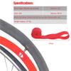 Pwshymi Tire Liners Red Rim Strip Rim Tape Fits 20inch 24inch 26inch 700C Riding Wheels(24in) view 2