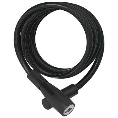 ABUS Spiral Cable Lock 3506K - 6 mm Thick, Flexible Bicycle Lock - ABUS Security Level 1-120 cm - Black